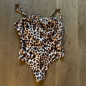For love and lemons Cheetah Print Bodysuit S